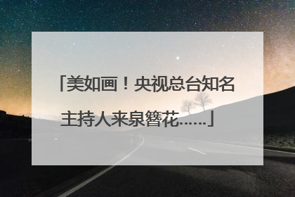 美如画！央视总台知名主持人来泉簪花……